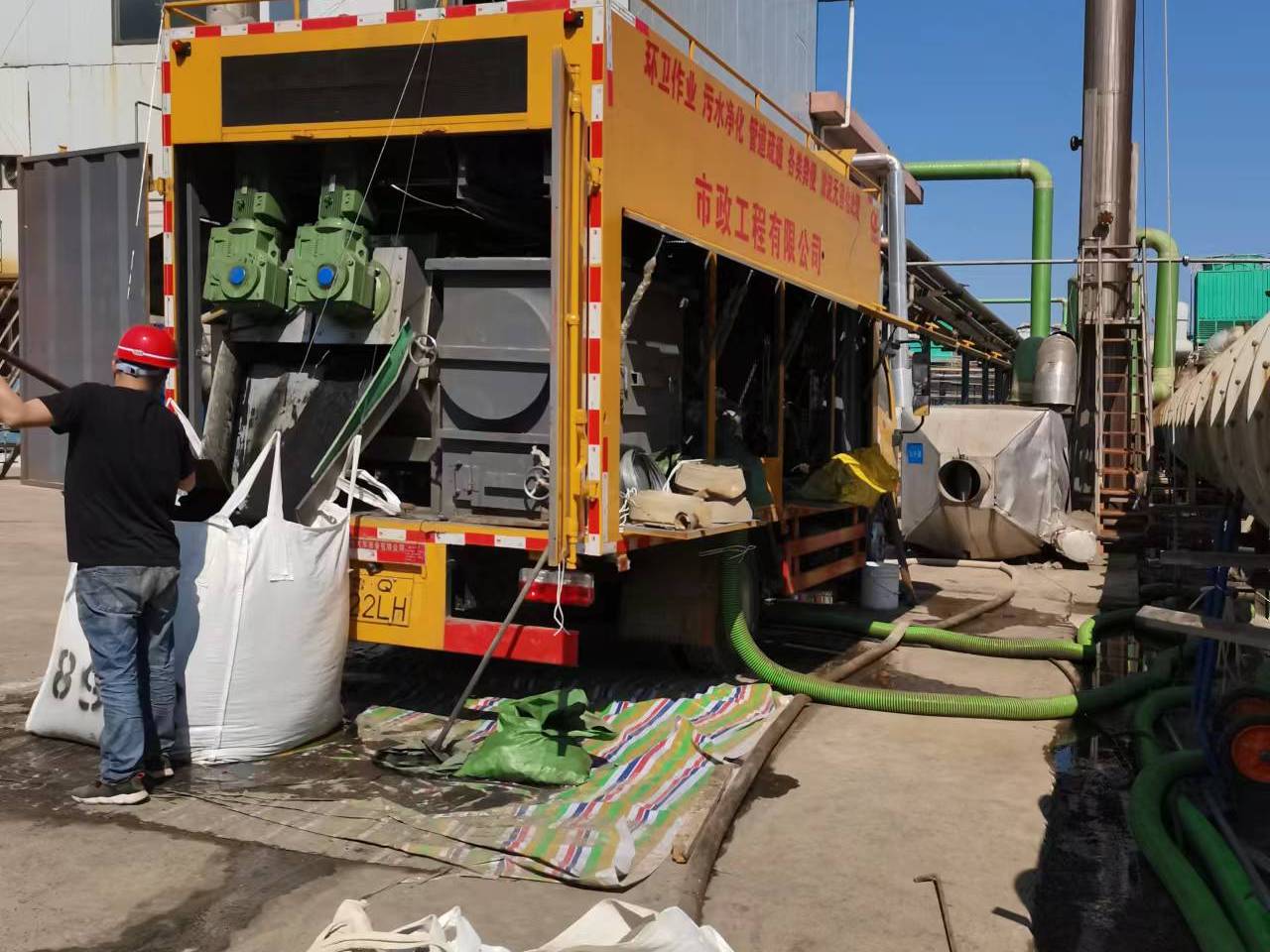 潮阳淤泥压干处理